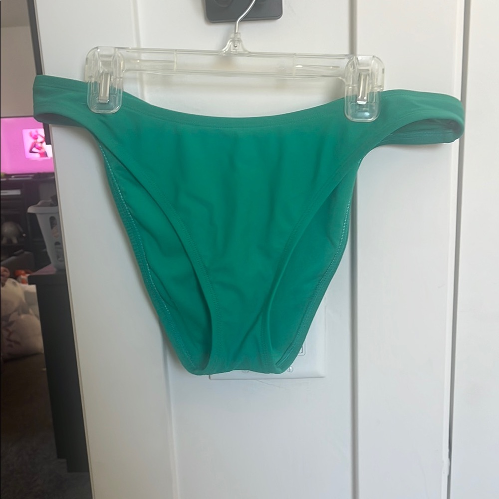 Shade & Shore Green Bikini Bottom High-Cut Cheeky